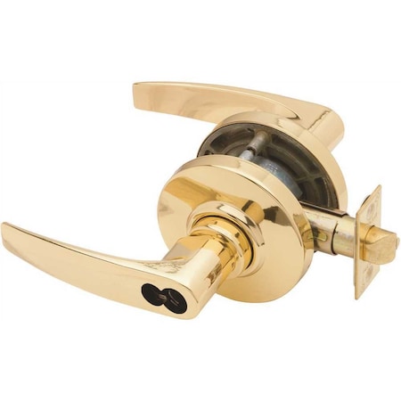 AL Series Entry Small Format Less Core Jupiter Lock With 11096 Latch 10025 Strike Bright Brass